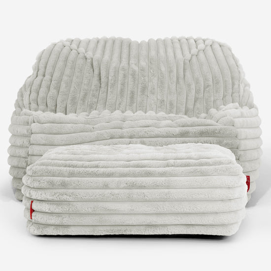 Zitzakstoel Sloucher - Ultra Pluche Corduroy Saliegroen 03