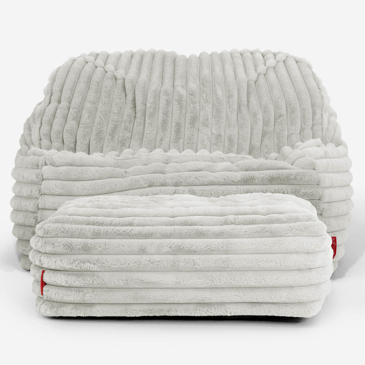Zitzakstoel Sloucher - Ultra Pluche Corduroy Saliegroen 03