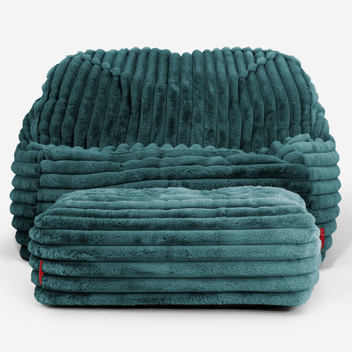 Zitzakstoel Sloucher - Ultra Pluche Corduroy Teal 03