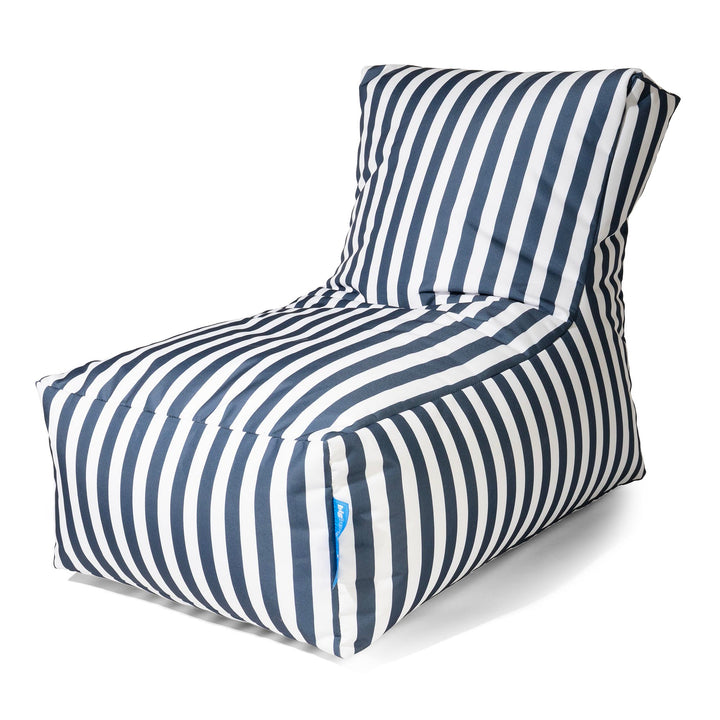 Outdoor Loungestoel Zitzak - Marineblauw Gestreept 02