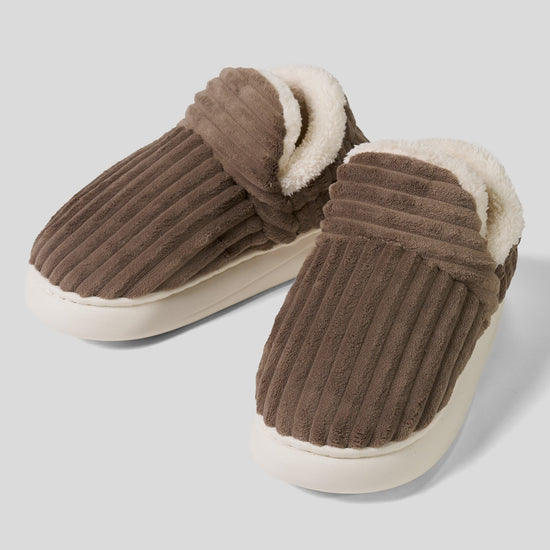 Pantoffels - Corduroy Mocha Bruin 01