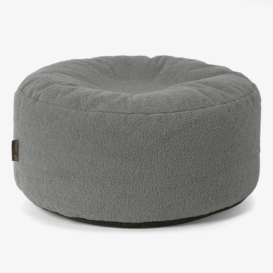 Ronde Poef - Boucle Grijs 01
