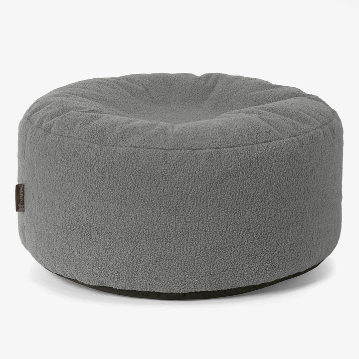 Ronde Poef - Boucle Grijs 01