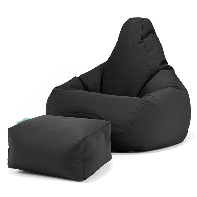 SoleiStorm™ Ultra 2000 h+ Zitzak Gaming Stoel - Olefin Zwart 01