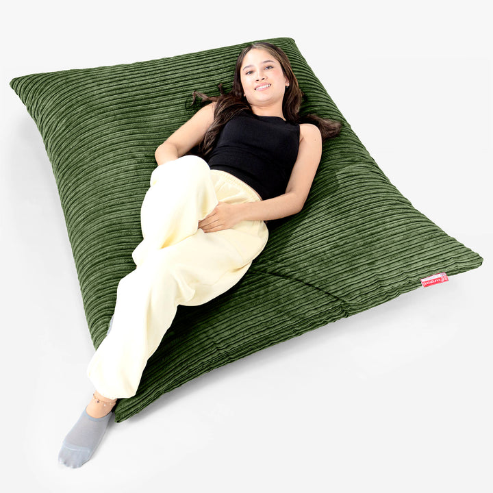 Zitzak Vloerkussen XL - Corduroy Bosgroen 02