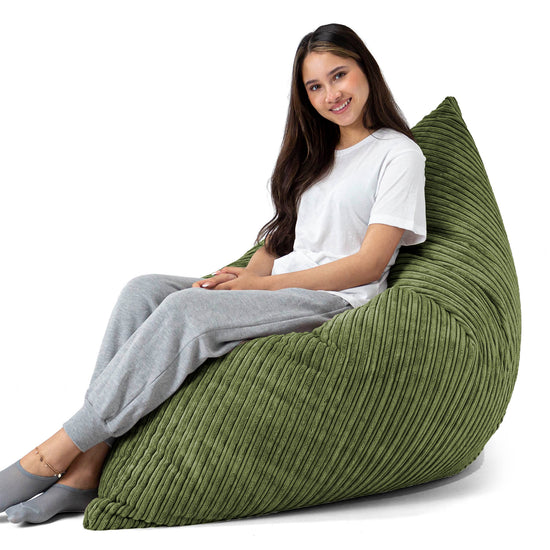 Zitzak Vloerkussen XL - Corduroy Bosgroen 03