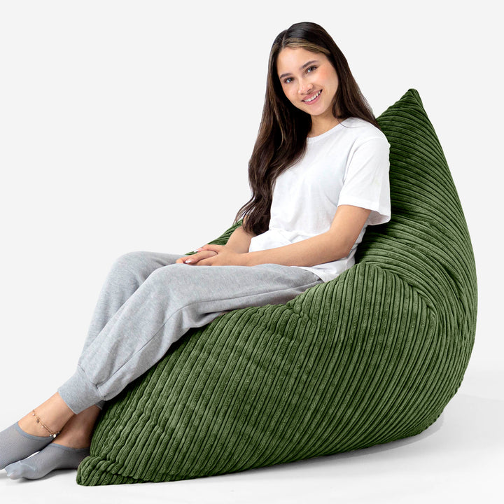 Zitzak Vloerkussen XL - Corduroy Bosgroen 03