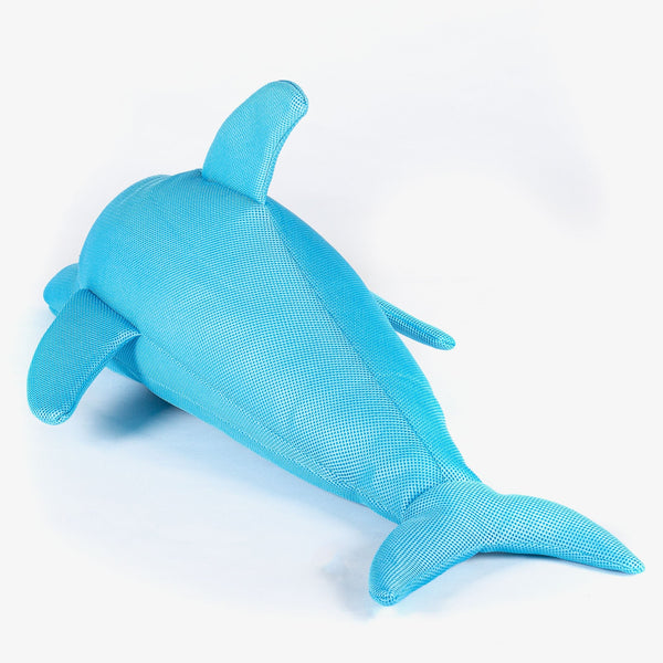 Zwembadspeelgoed voor Kinderen, Dolfijnenzitzak 3-8 jaar oud - Aqua Fabric Close-up Image