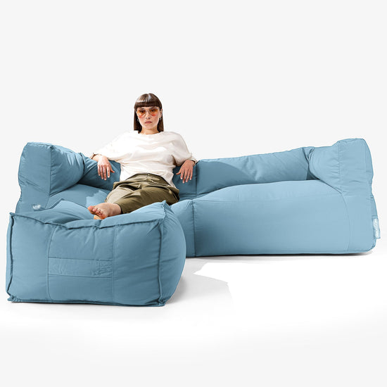 SoleiStorm™ Ultra 2000 h+ 3-zitsbank Zitzak voor Buiten - Olefin Baby Blauw 02