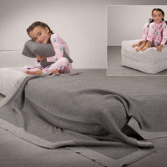 LOUNGE PUG, Avery, Slaapstoel Single, Corduroy Ivoor