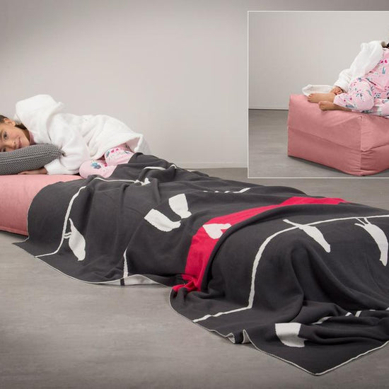 LOUNGE PUG, Avery, Slaapstoel Single, Fluweel Roze