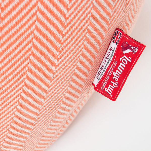 Zitzak Gaming Stoel - Gebreid Visgraat Koraal Fabric Close-up Image
