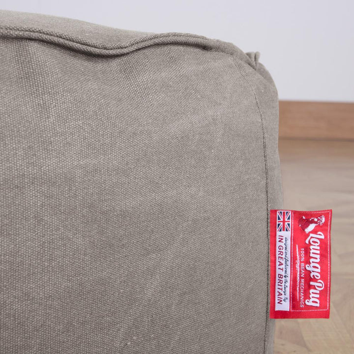 LOUNGE PUG - Kinderfauteuil Zitzakken - Poef - Stonewashed  Pewter