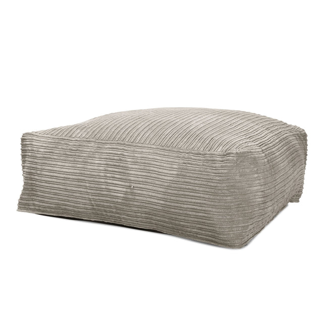 LOUNGE PUG, CloudSac 250, Zitzak Poef Voetenbank met Vezel-latex Vlokvulling, Corduroy Mink