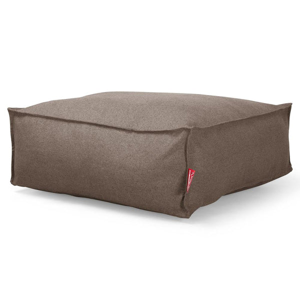 LOUNGE PUG, CloudSac 250, Zitzak Poef Voetenbank met Vezel-latex Vlokvulling, Interalli Wol Biscuit