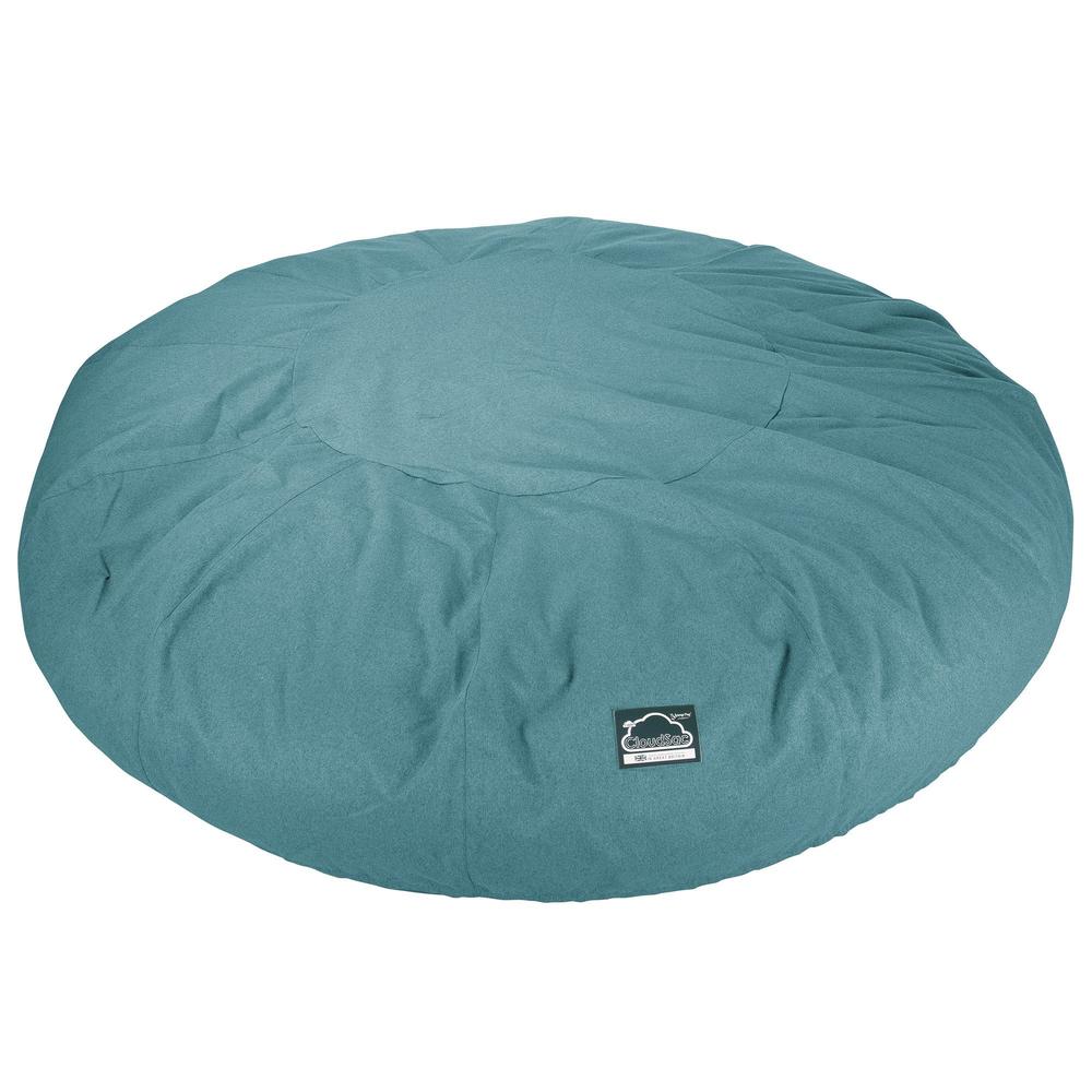LOUNGE PUG, CloudSac 5000 XXXXXL, Een Titanic Zitzak Bank met Vezel-latex Vlokvulling, Interalli Wol Aqua