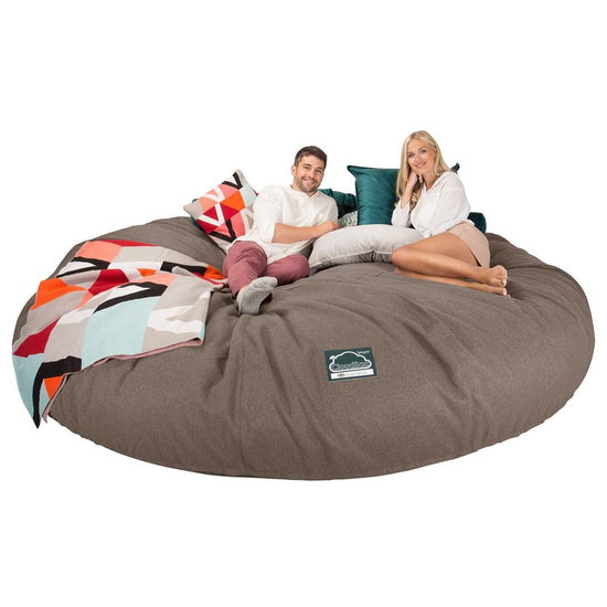 LOUNGE PUG, CloudSac 5000 XXXXXL, Een Titanic Zitzak Bank met Vezel-latex Vlokvulling, Interalli Wol Biscuit
