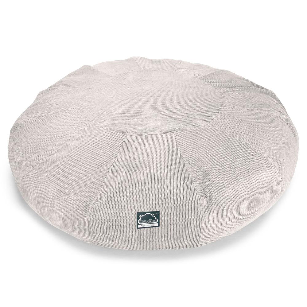 LOUNGE PUG, CloudSac 5000 XXXXXL, Een Titanic Zitzak Bank met Vezel-latex Vlokvulling, Pompom Crème