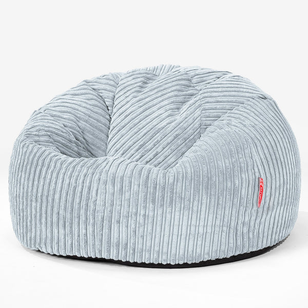 CloudSac 200 Kinderen Zitzak met Vezel-latex Vlokvulling 2-12 jaar oud - Corduroy Baby Blauw 01