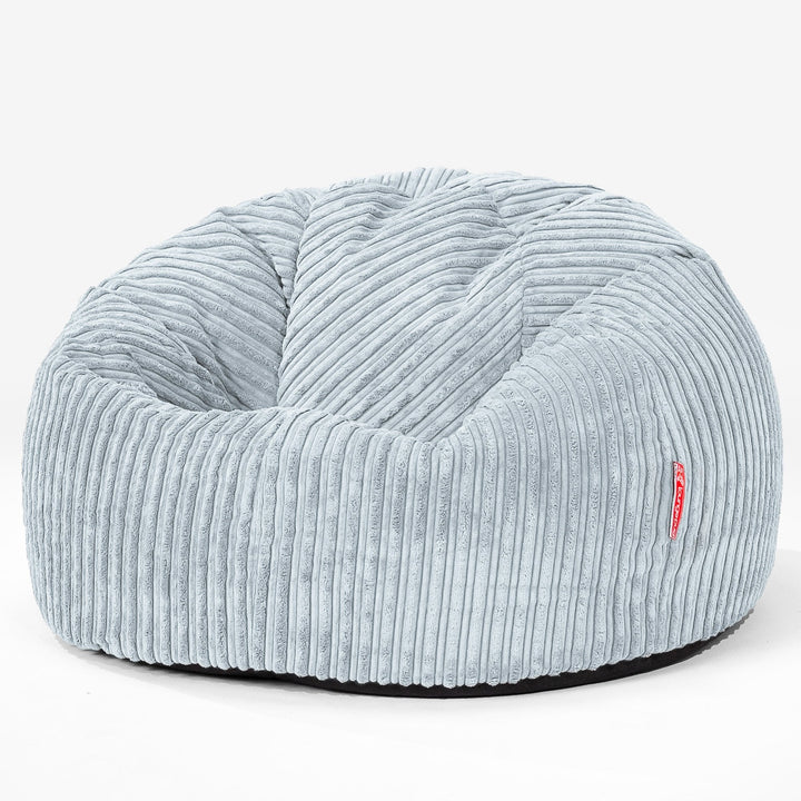 CloudSac 200 Kinderen Zitzak met Vezel-latex Vlokvulling 2-12 jaar oud - Corduroy Baby Blauw 01