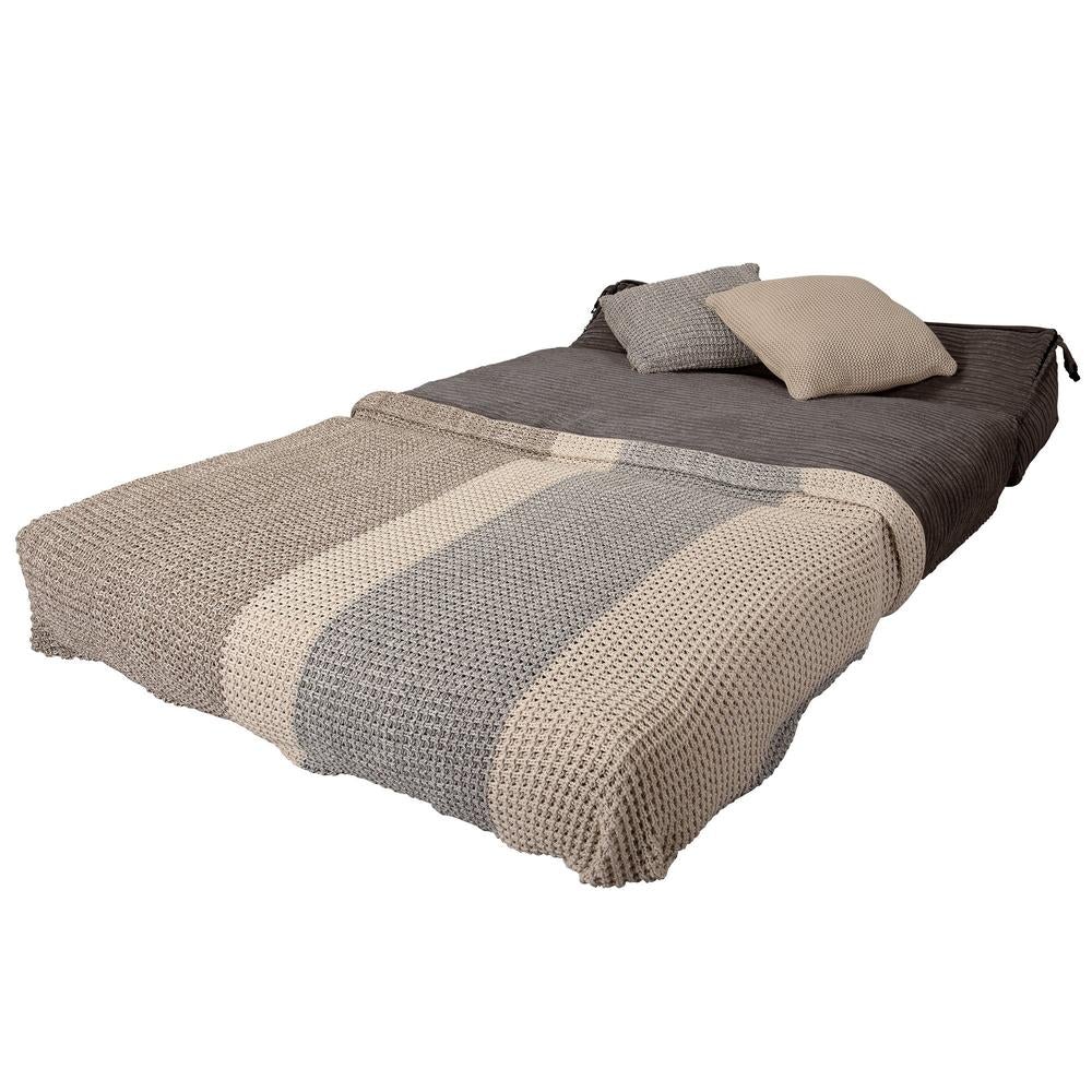 LOUNGE PUG, Avery, Slaapstoel Dubbele, Corduroy Graphite Grijs