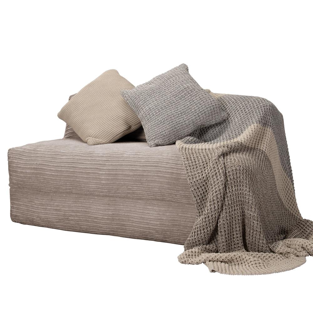LOUNGE PUG, Avery, Slaapstoel Dubbele, Corduroy Mink