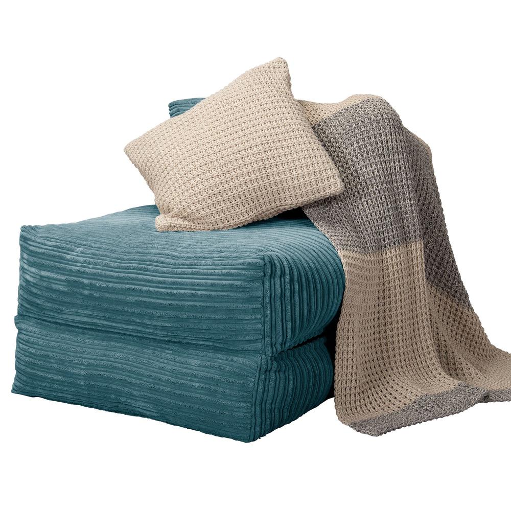 LOUNGE PUG, Avery, Slaapstoel Single, Corduroy Petrol