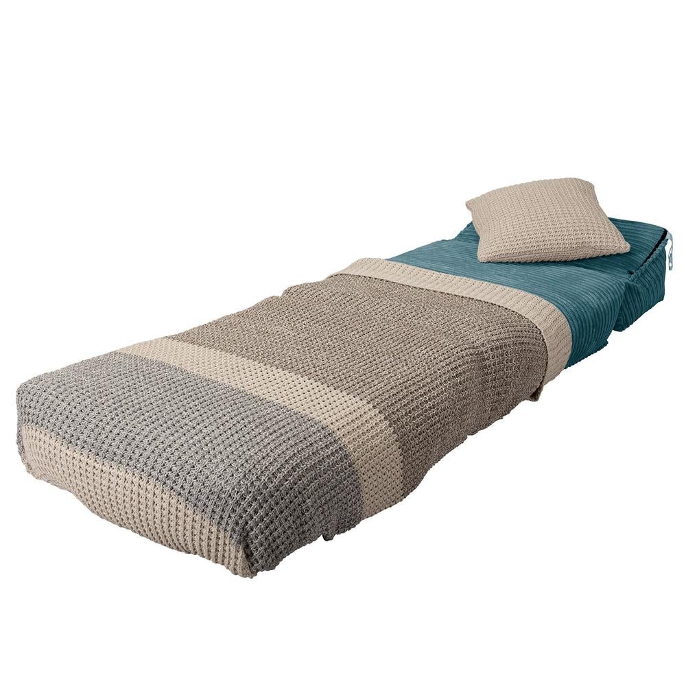 LOUNGE PUG, Avery, Slaapstoel Single, Corduroy Petrol