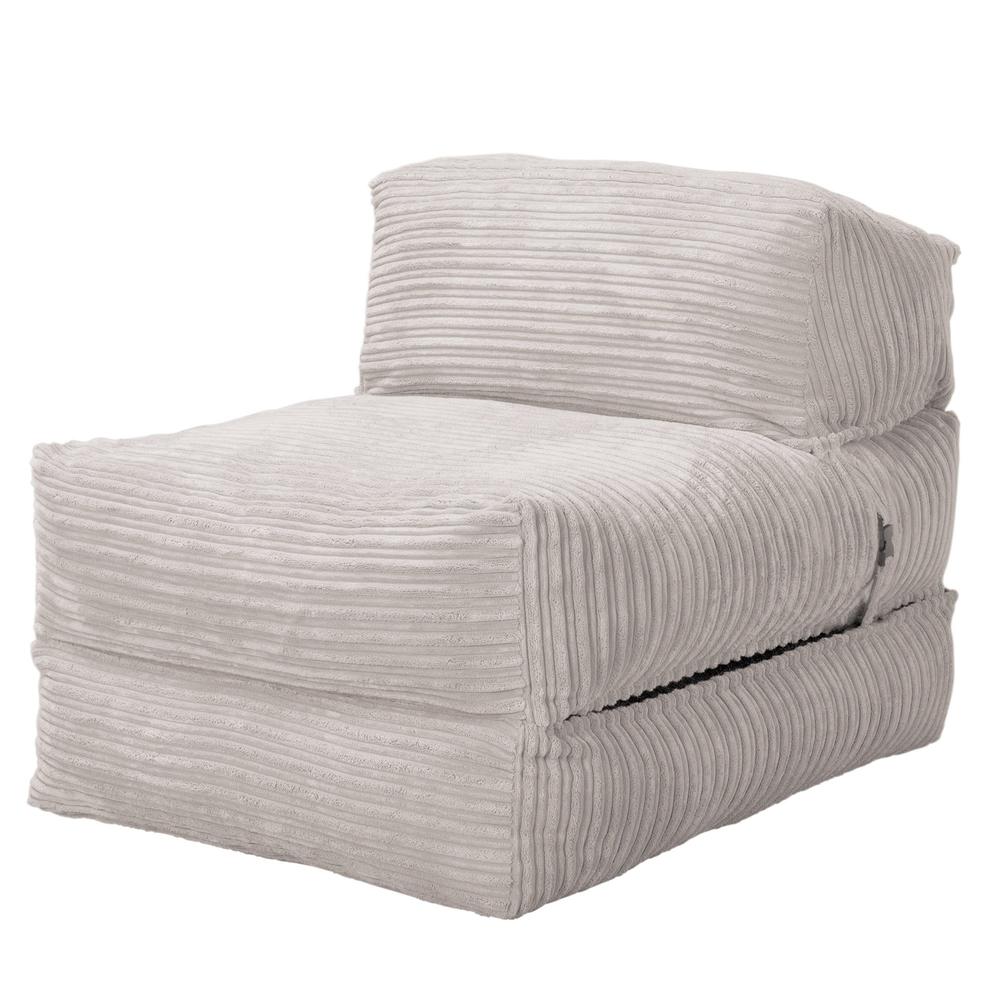 LOUNGE PUG, Avery, Slaapstoel Single, Corduroy Ivoor