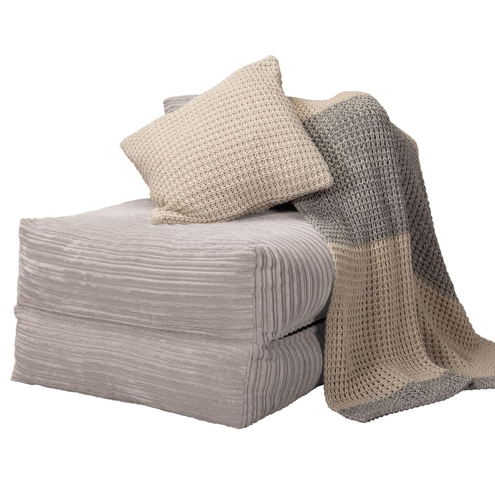LOUNGE PUG, Avery, Slaapstoel Single, Corduroy Ivoor