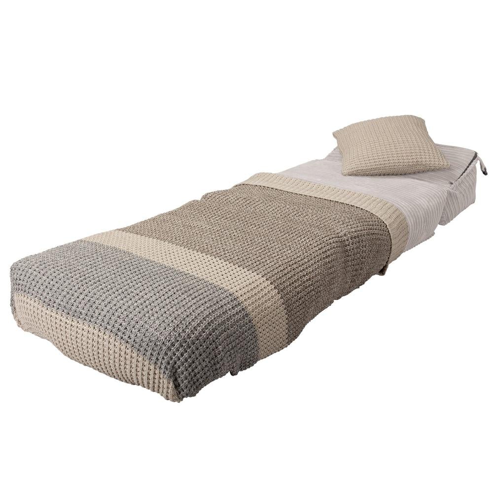 LOUNGE PUG, Avery, Slaapstoel Single, Corduroy Ivoor