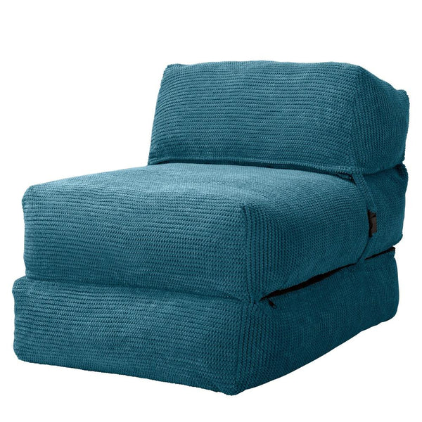 LOUNGE PUG, Avery, Slaapstoel Single, Pompom Petrol