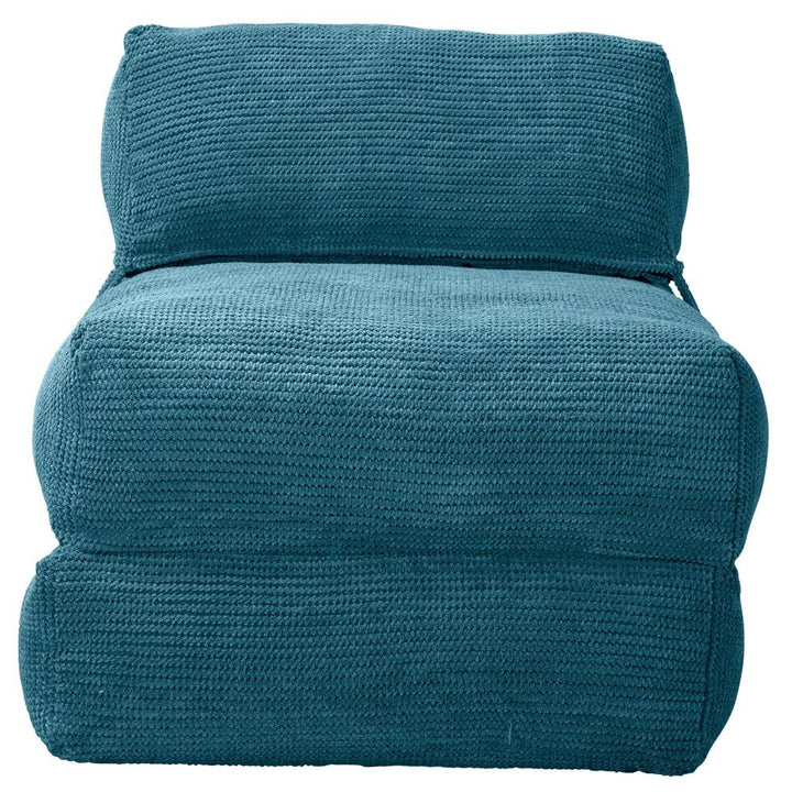 LOUNGE PUG, Avery, Slaapstoel Single, Pompom Petrol
