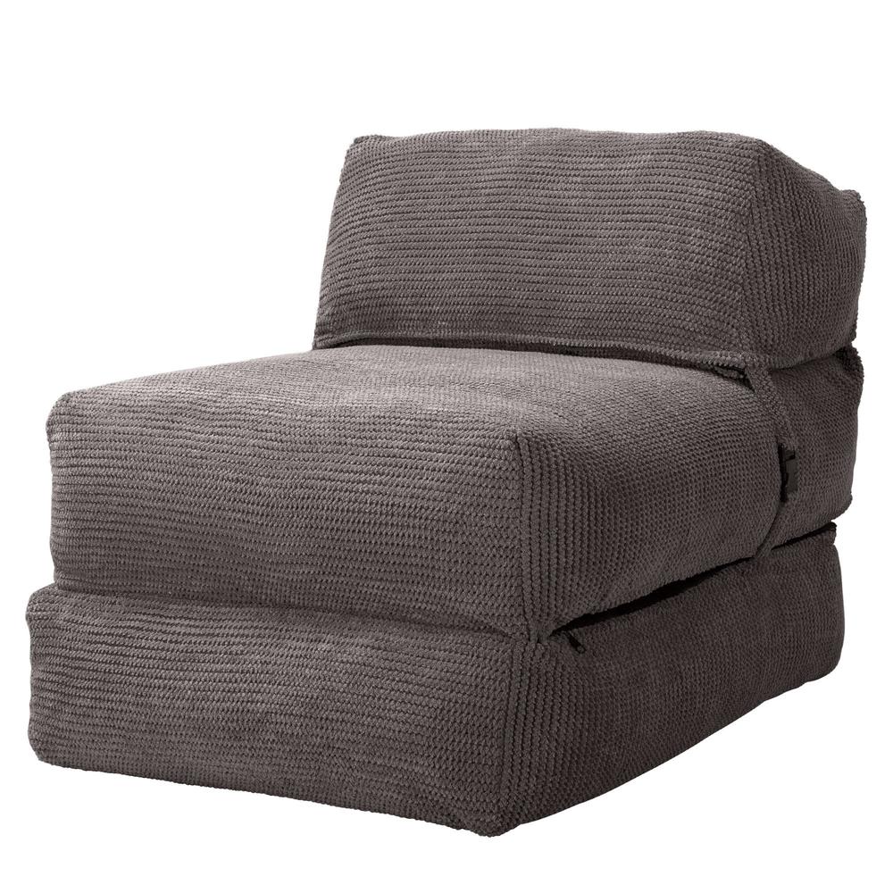 LOUNGE PUG, Avery, Slaapstoel Single, Pompom Antraciet