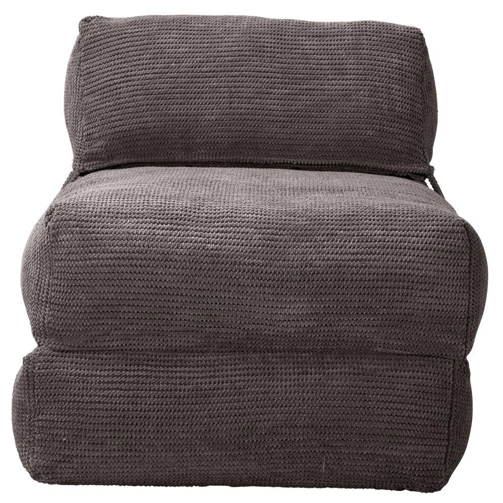 LOUNGE PUG, Avery, Slaapstoel Single, Pompom Antraciet