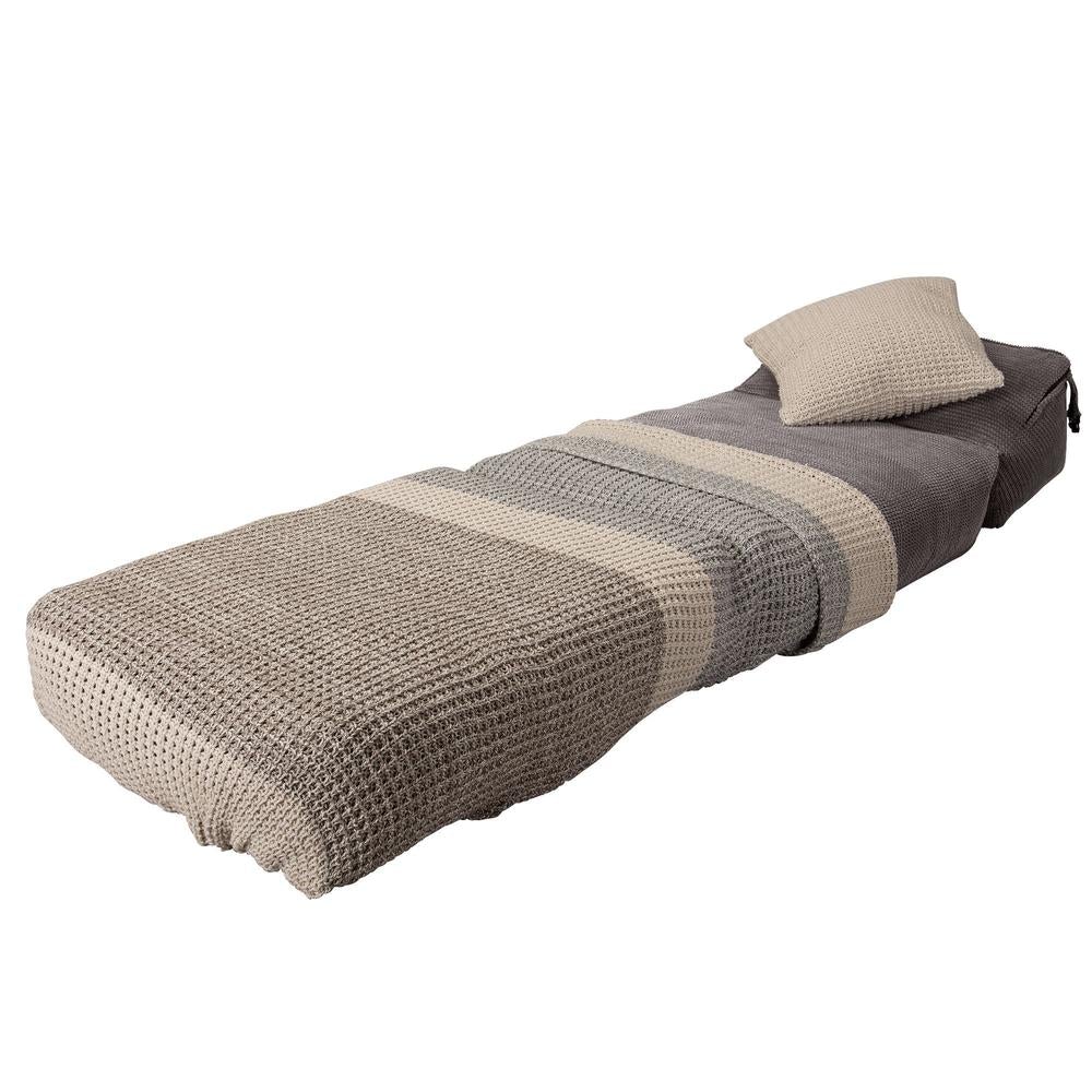 LOUNGE PUG, Avery, Slaapstoel Single, Pompom Antraciet