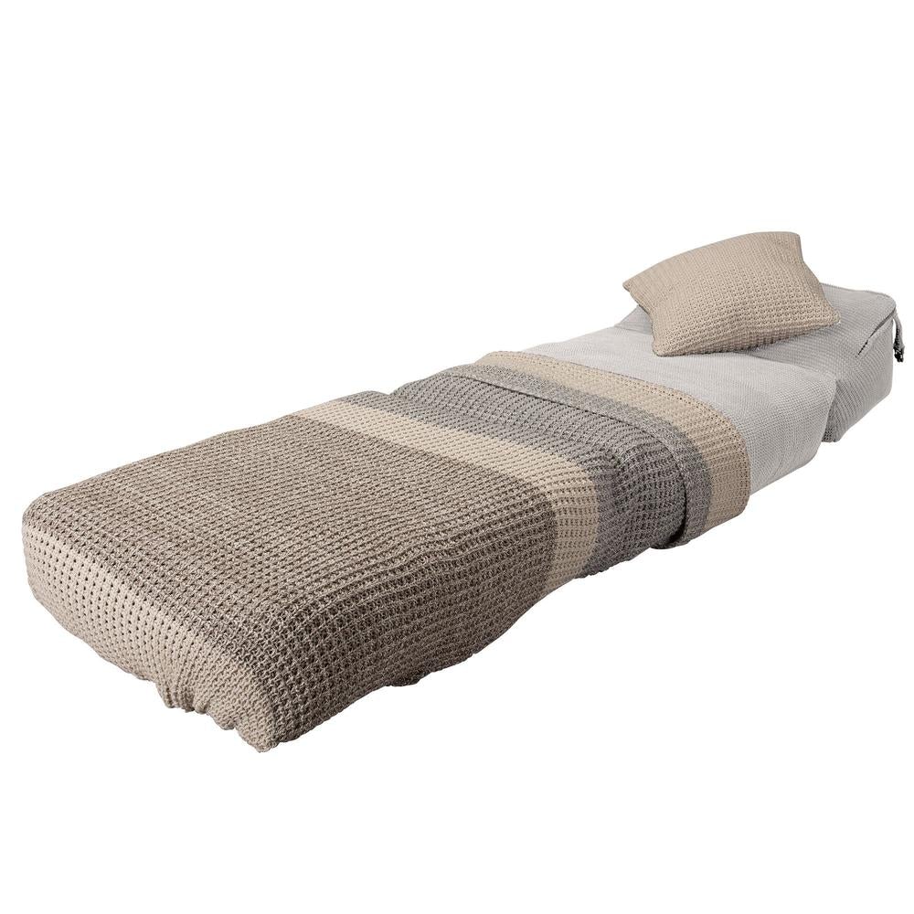 LOUNGE PUG, Avery, Slaapstoel Single, Pompom Crème