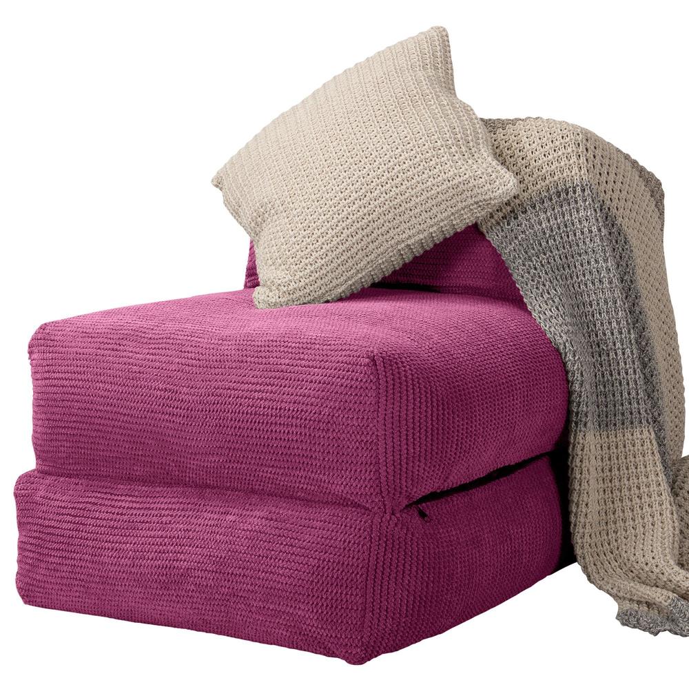 LOUNGE PUG, Avery, Slaapstoel Single, Pompom Roze