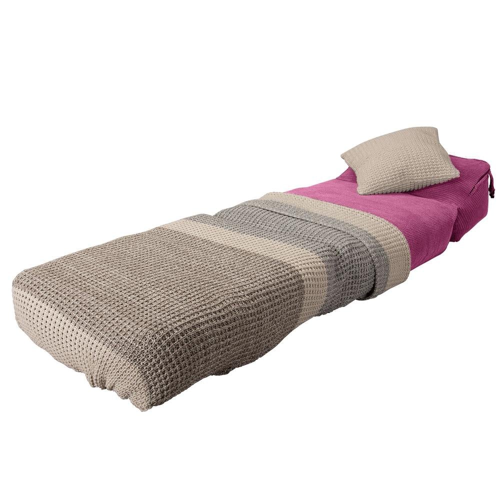 LOUNGE PUG, Avery, Slaapstoel Single, Pompom Roze