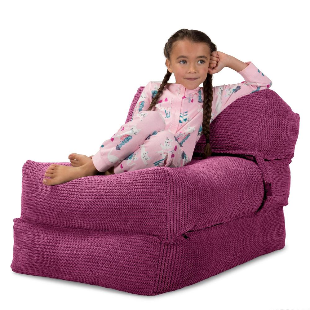 LOUNGE PUG, Avery, Slaapstoel Single, Pompom Roze