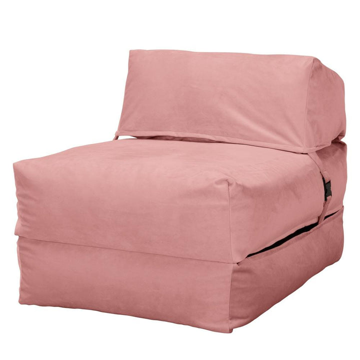 LOUNGE PUG, Avery, Slaapstoel Single, Fluweel Roze