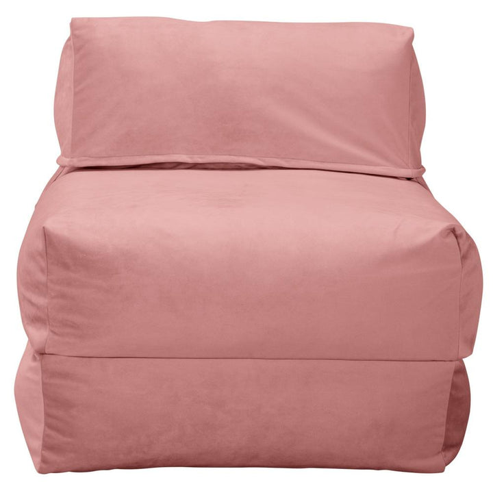 LOUNGE PUG, Avery, Slaapstoel Single, Fluweel Roze