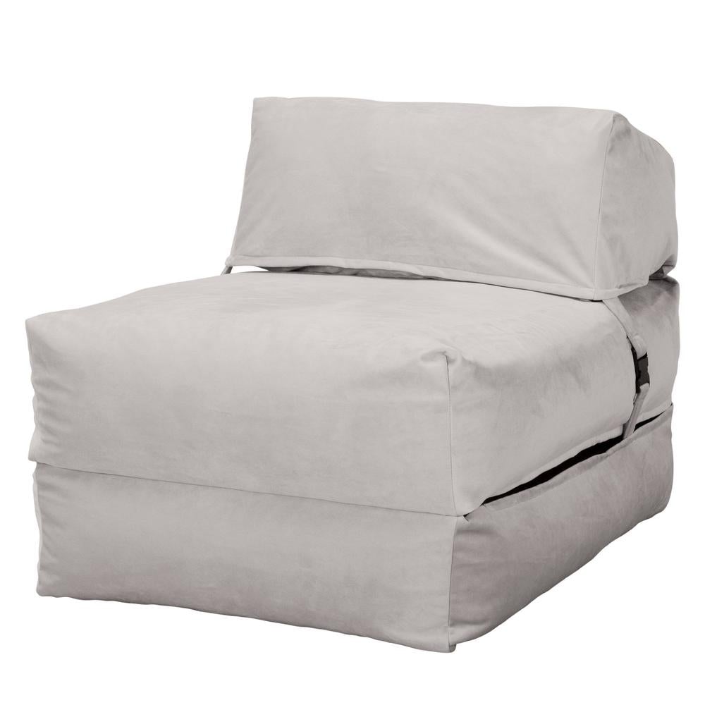 LOUNGE PUG, Avery, Slaapstoel Single, Fluweel Zilver