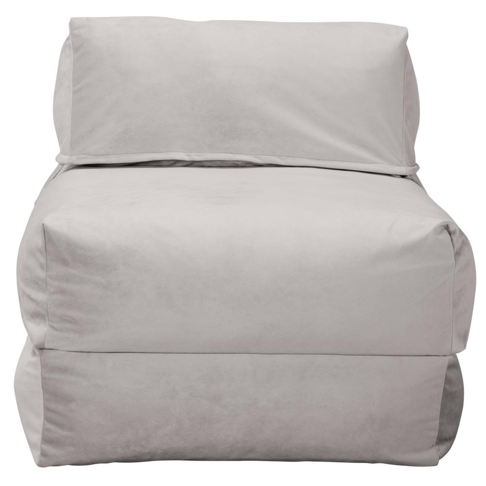 LOUNGE PUG, Avery, Slaapstoel Single, Fluweel Zilver