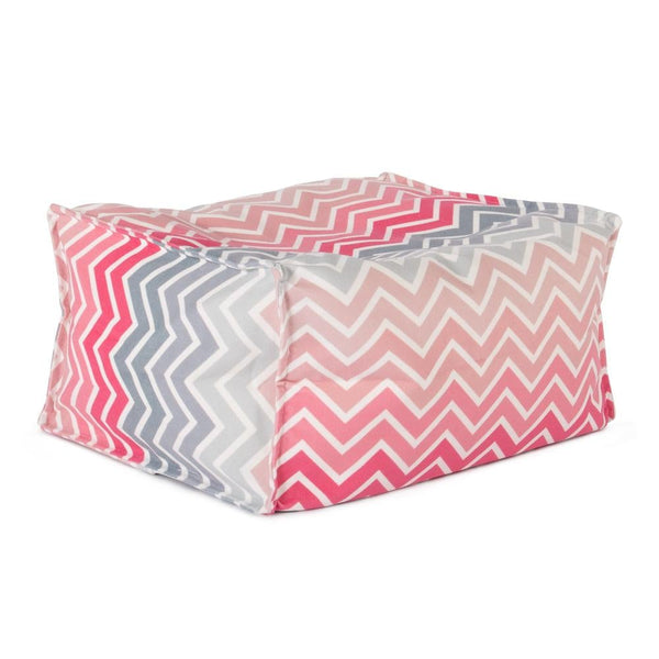 LOUNGE PUG - Voetenbank Poef - Geometrische Afdruk Chevron  Roze