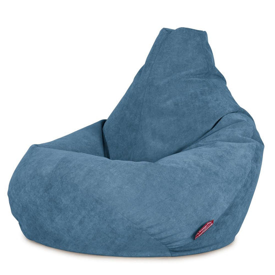 LOUNGE PUG - Zitzak Gaming Stoel - Fauteuil Poef - Wafelstof Petrol