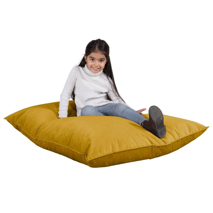 LOUNGE PUG, Kinder Zitzak Vloerkussen L, Fluweel Goud