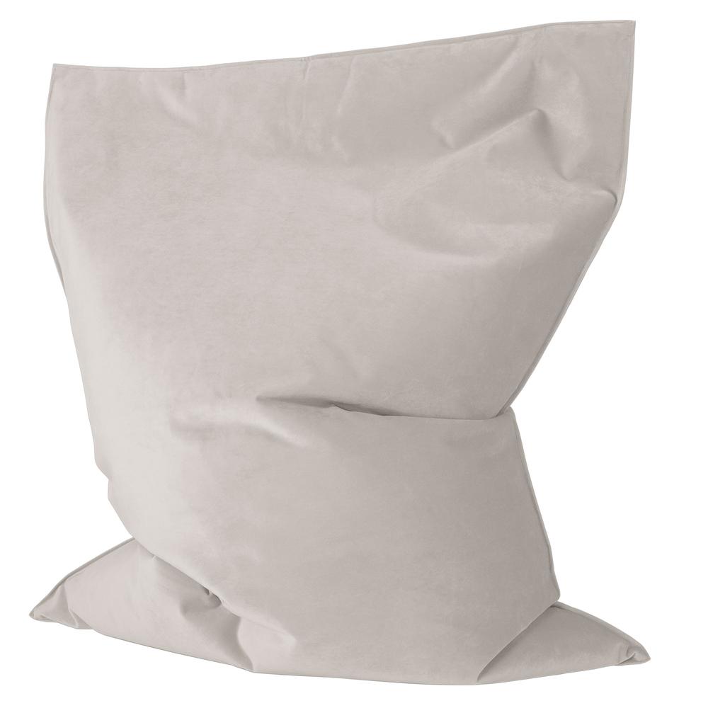 LOUNGE PUG, Kinder Zitzak Vloerkussen L, Fluweel Zilver
