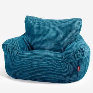 Kleuterfauteuil Zitzak 1-3 jaar oud - Ellos Grof Gebreid Petrol