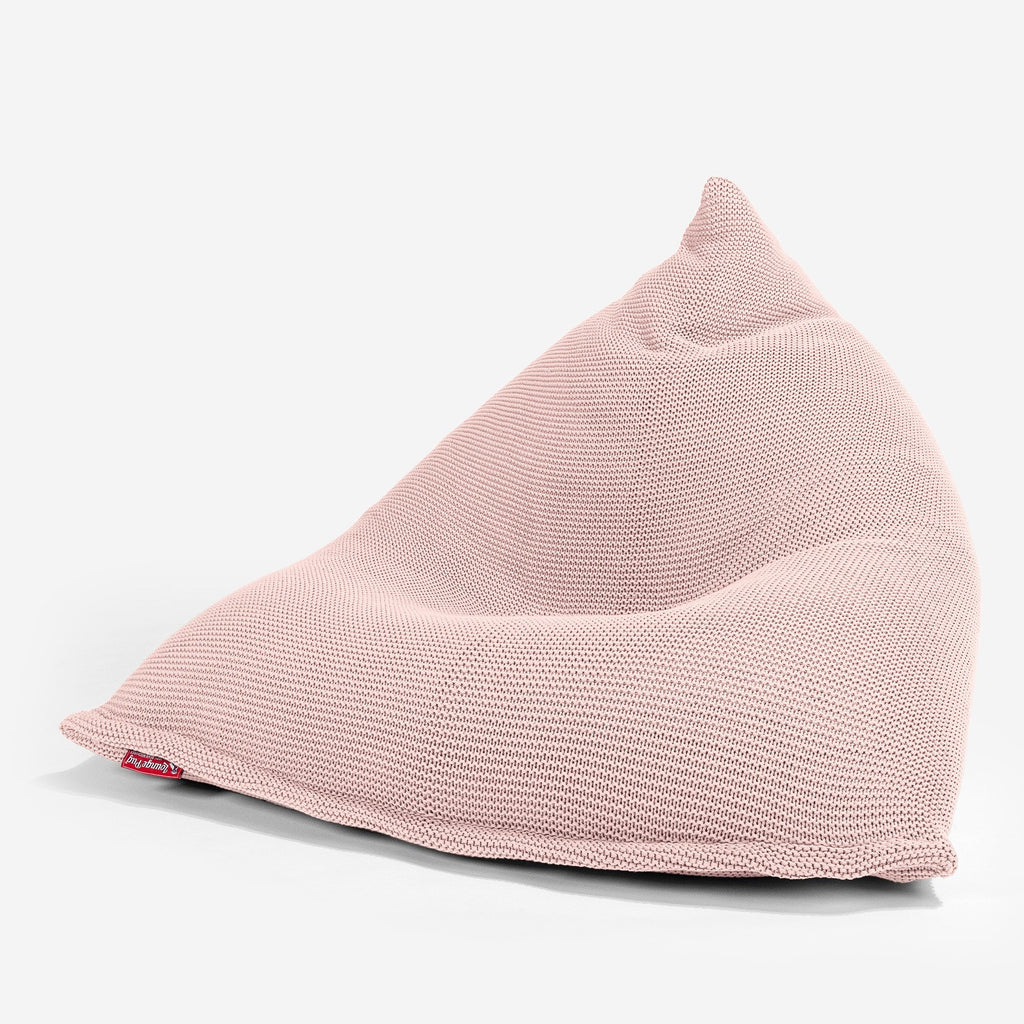 LOUNGE PUG - Zitzak Relaxstoel - Ellos Gebreide Baby Roze